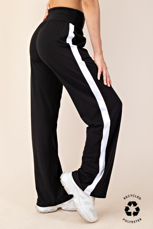 RECYCLED BUTTER STRIPING STRAIGHT PANT