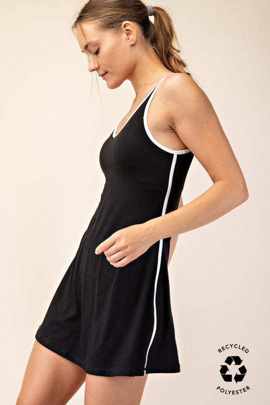 ACTIVE DRESS - Black/White