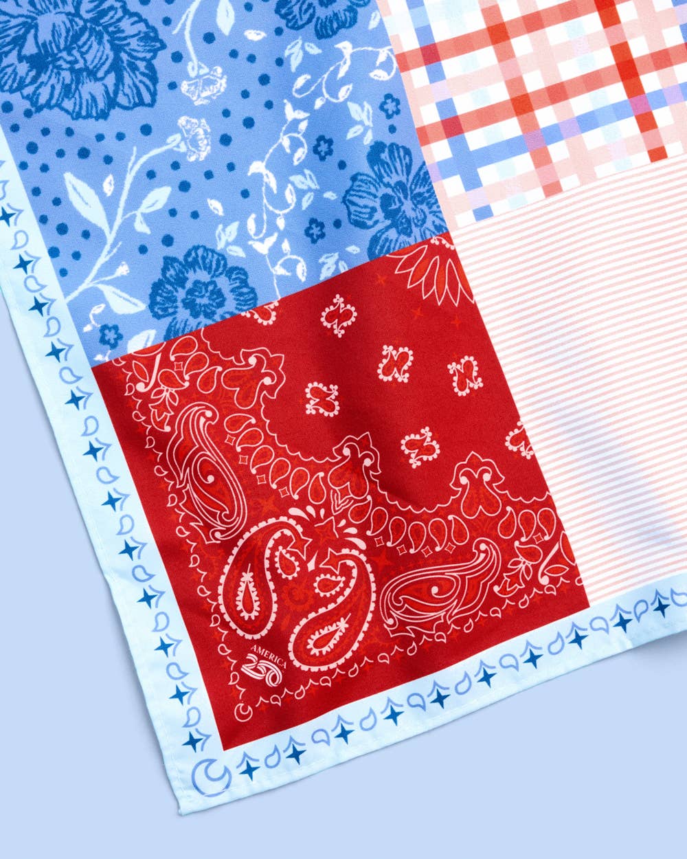 America 250 Patchwork Headscarf | patriotic bandana
