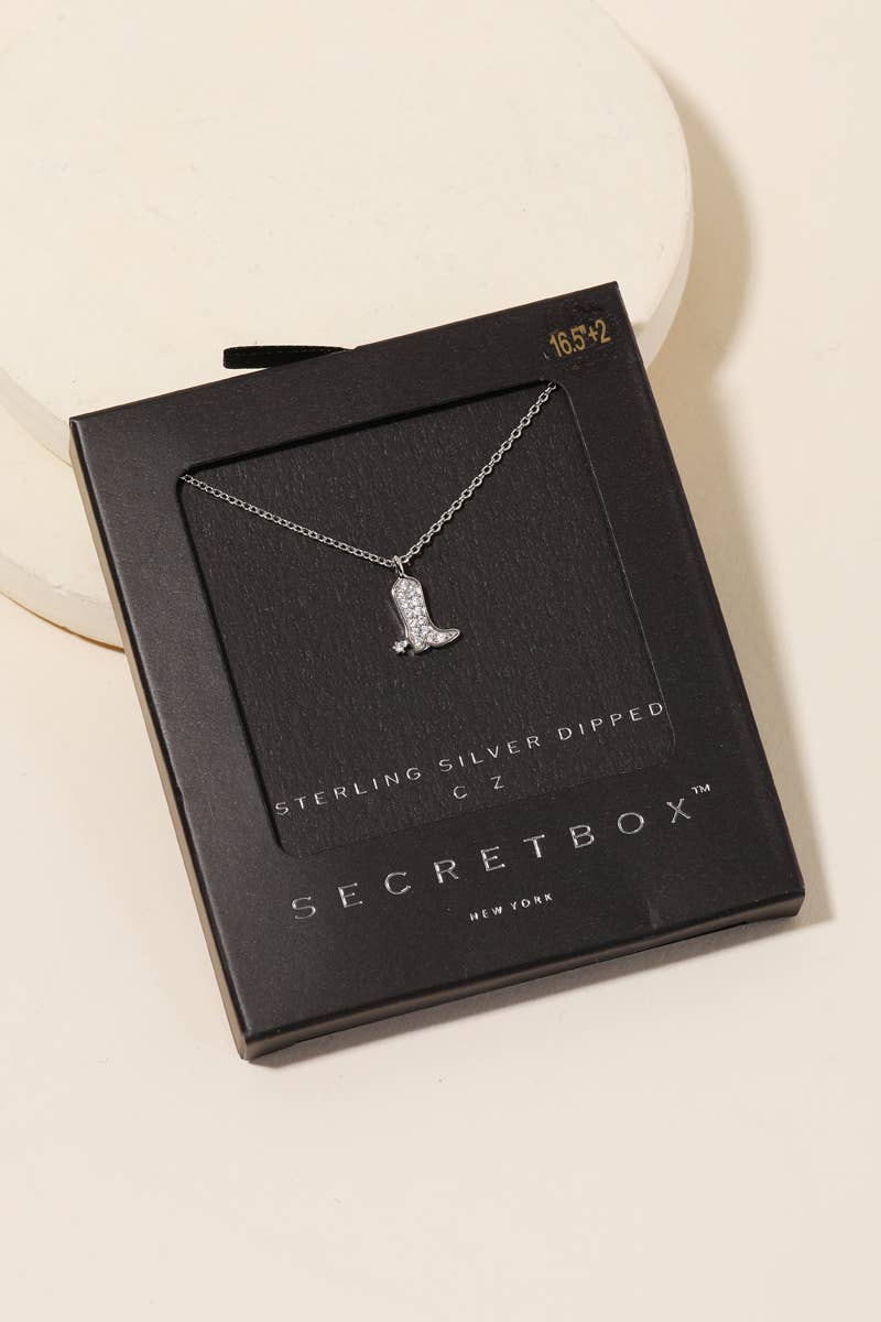 Cowboy Boot Pendant Necklace