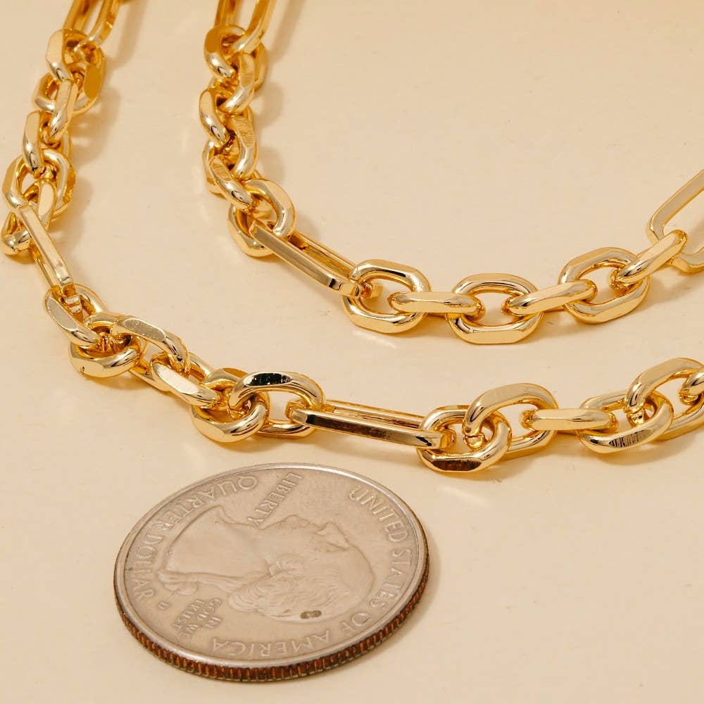 Layered Mixed Chain Necklace