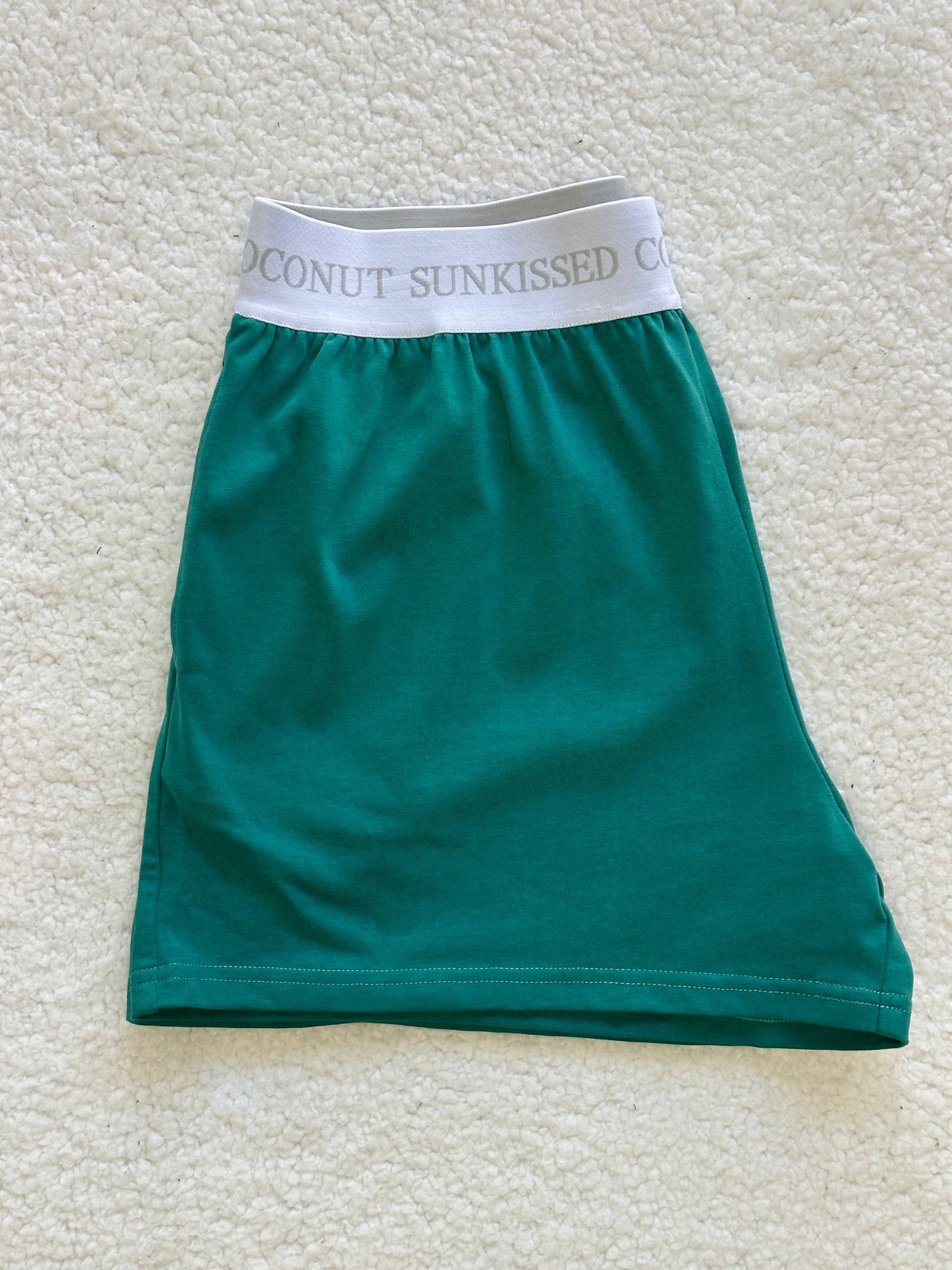 Bubbly Green Basic Shorts