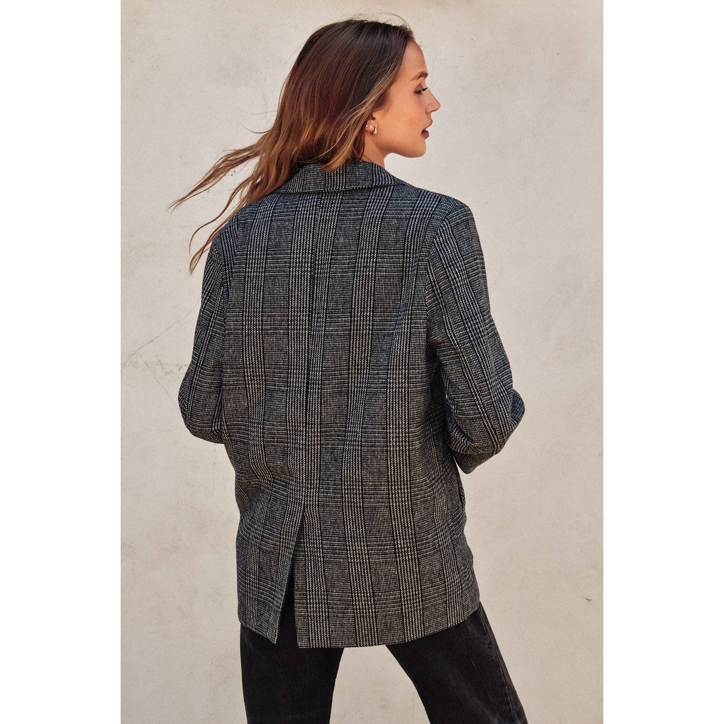 Checks Out Boyfriend Blazer