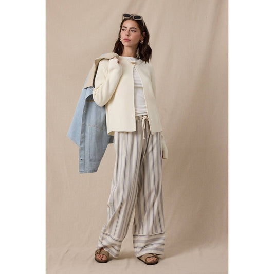 SINGLE BUTTON SWEATER CARDIGAN