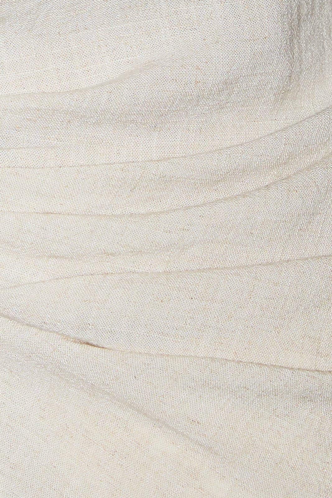 ROUND NECK SHORT SLEEVE WAIST SHIRRING DETAIL TOP