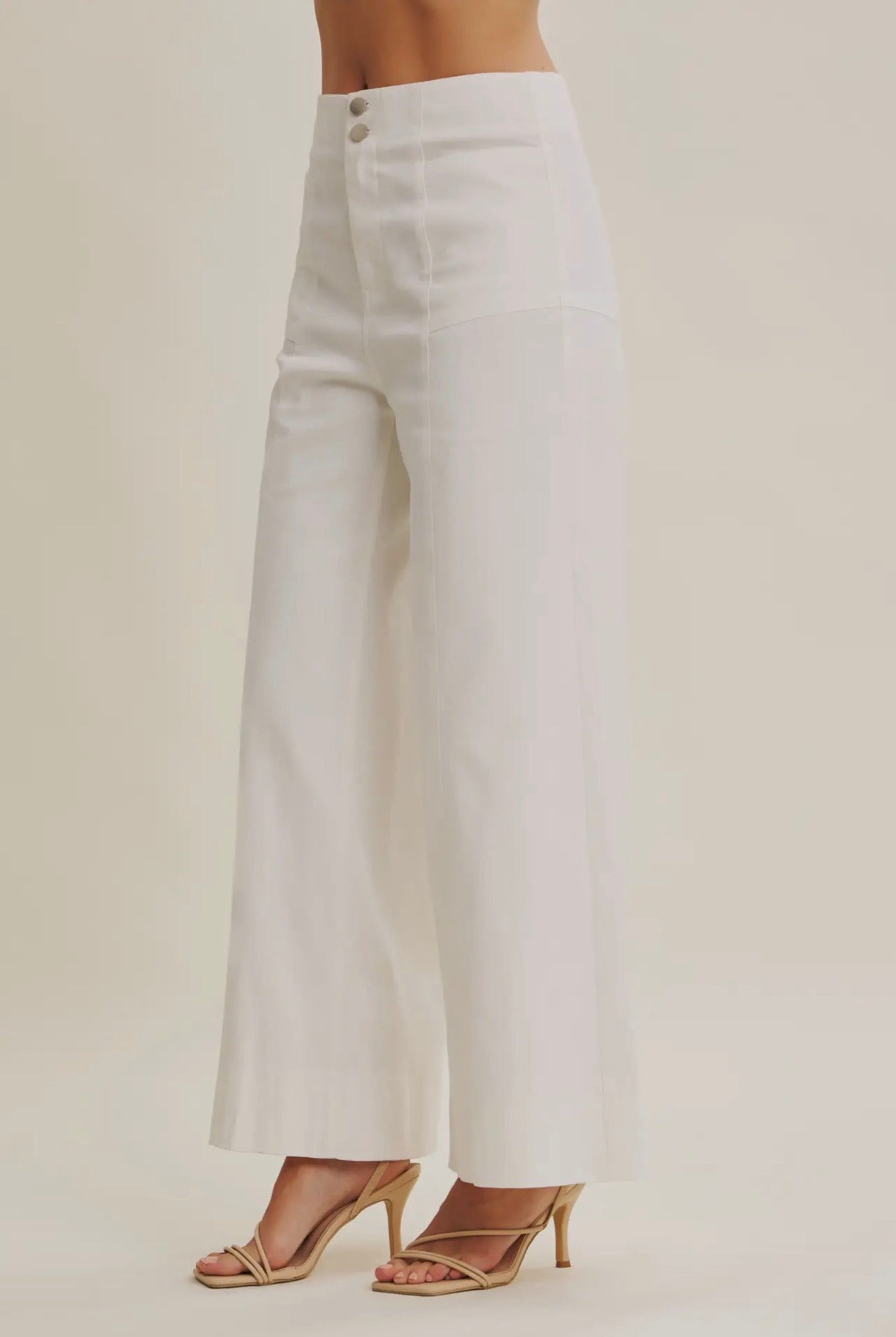 EVERYDAY ESSENTIAL STRETCHY WIDE-LEG ANKLE LENGTH PANTS