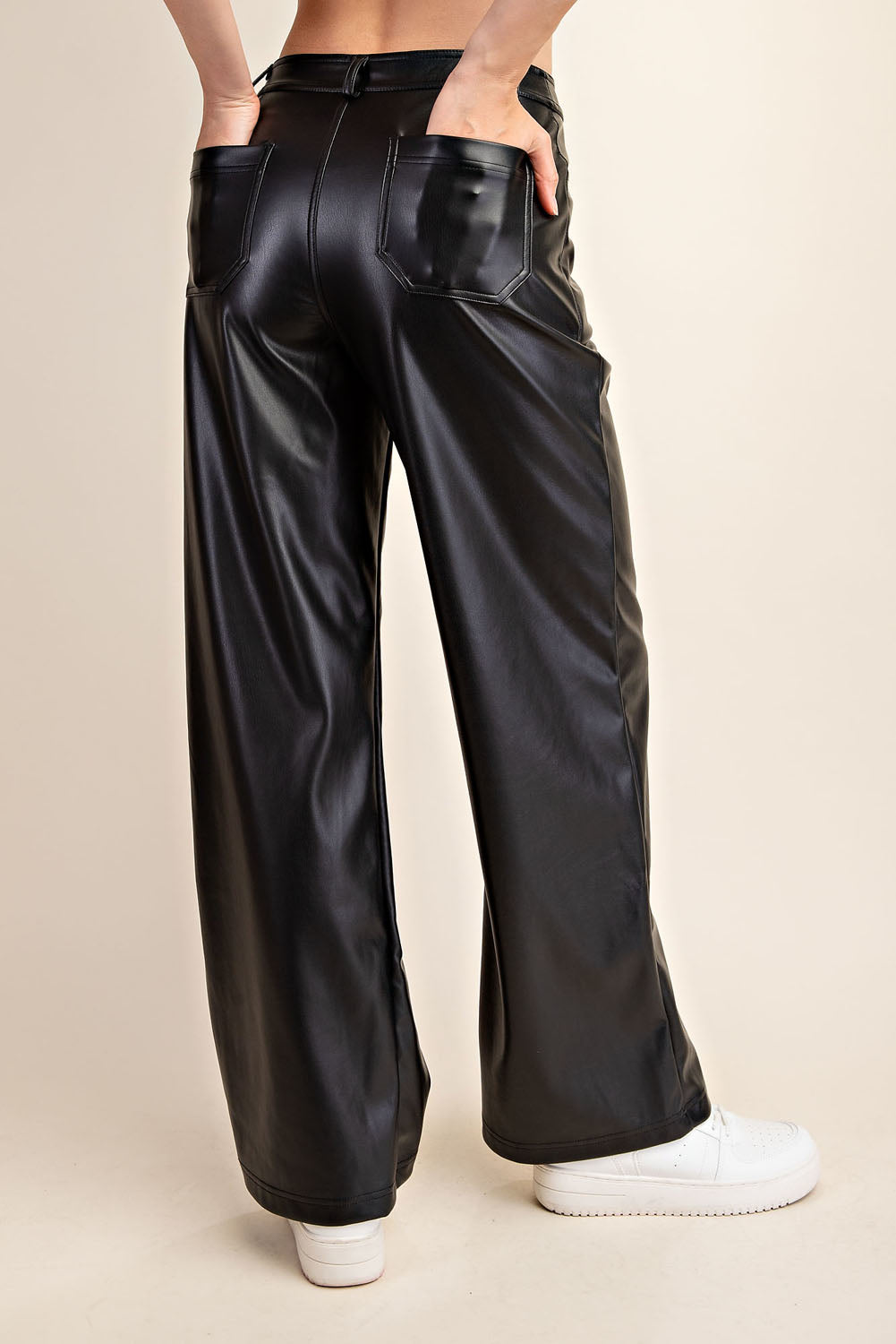 Leather Straight Pants