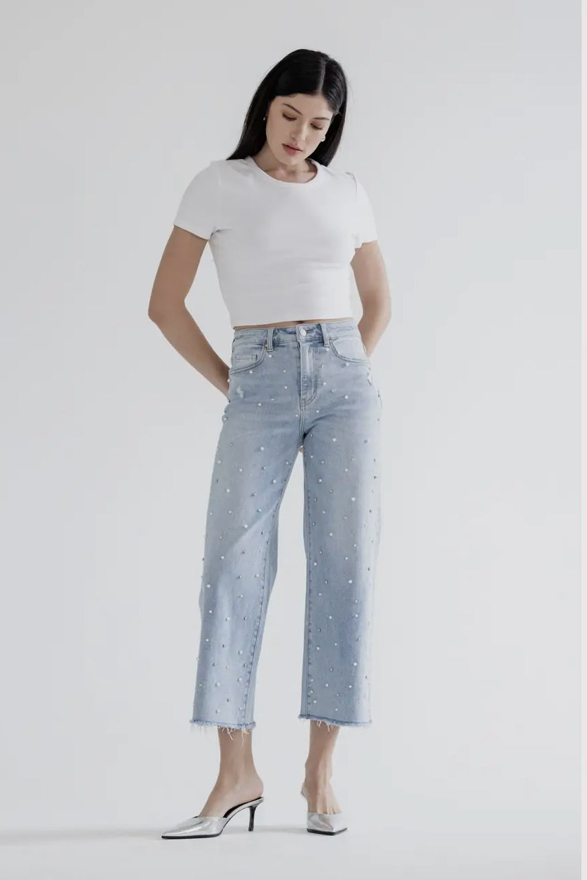 Embellished Mica Denim