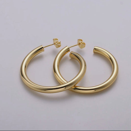 Tube Hoop Earrings