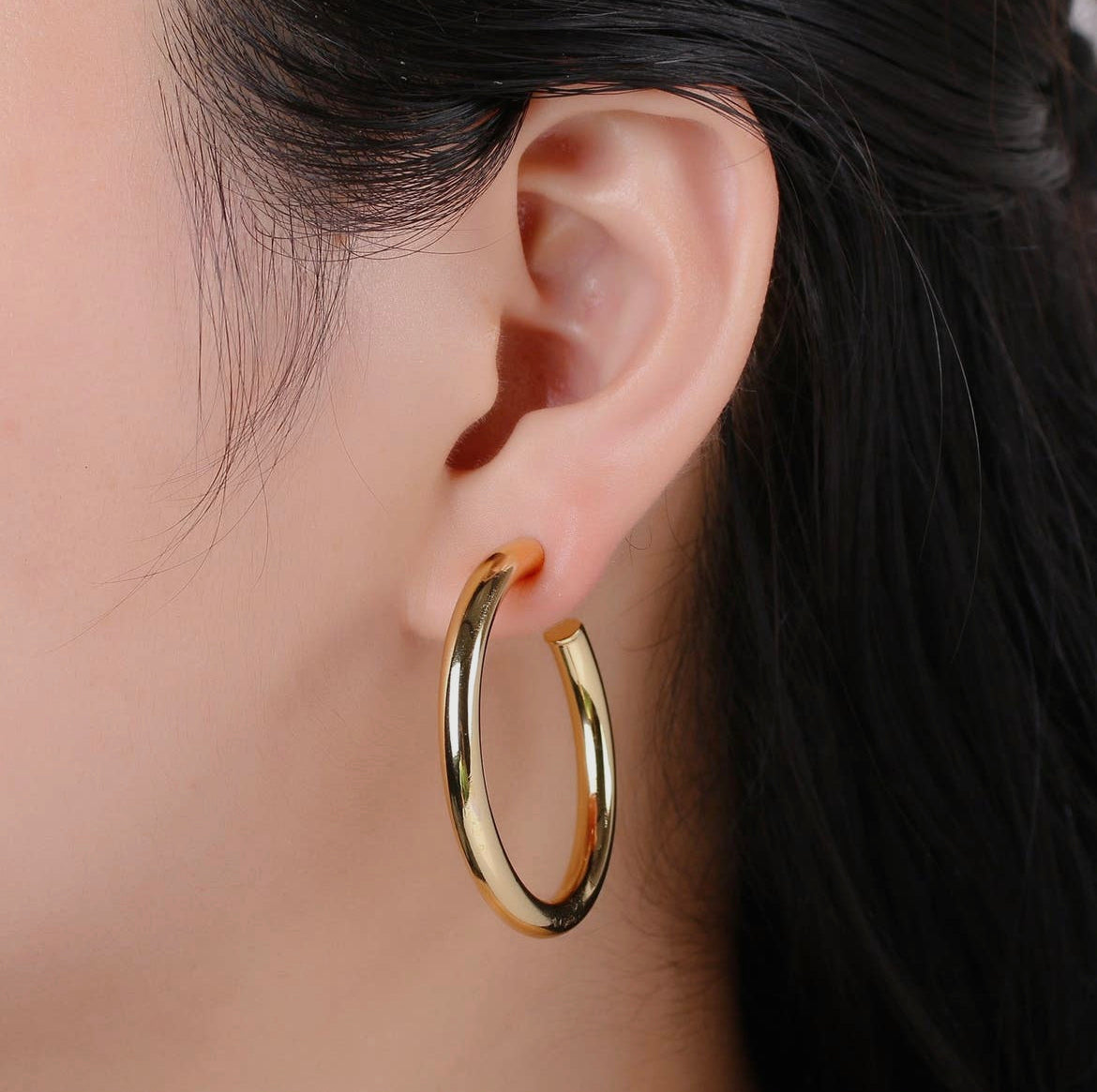 Tube Hoop Earrings