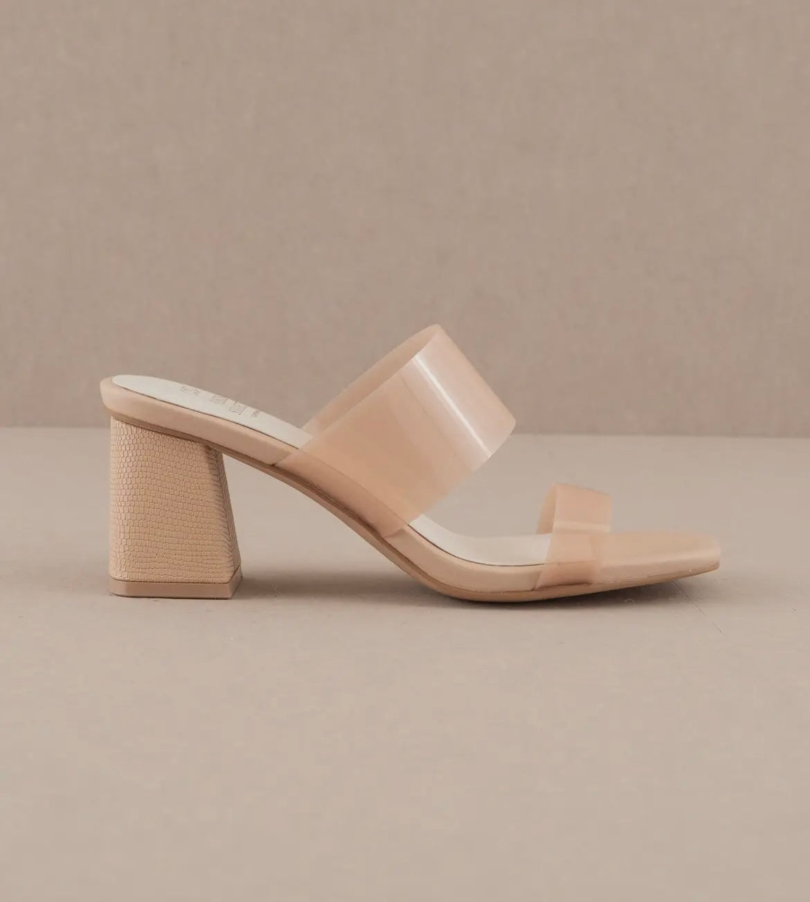 Transparent Sandal Heel Apricot