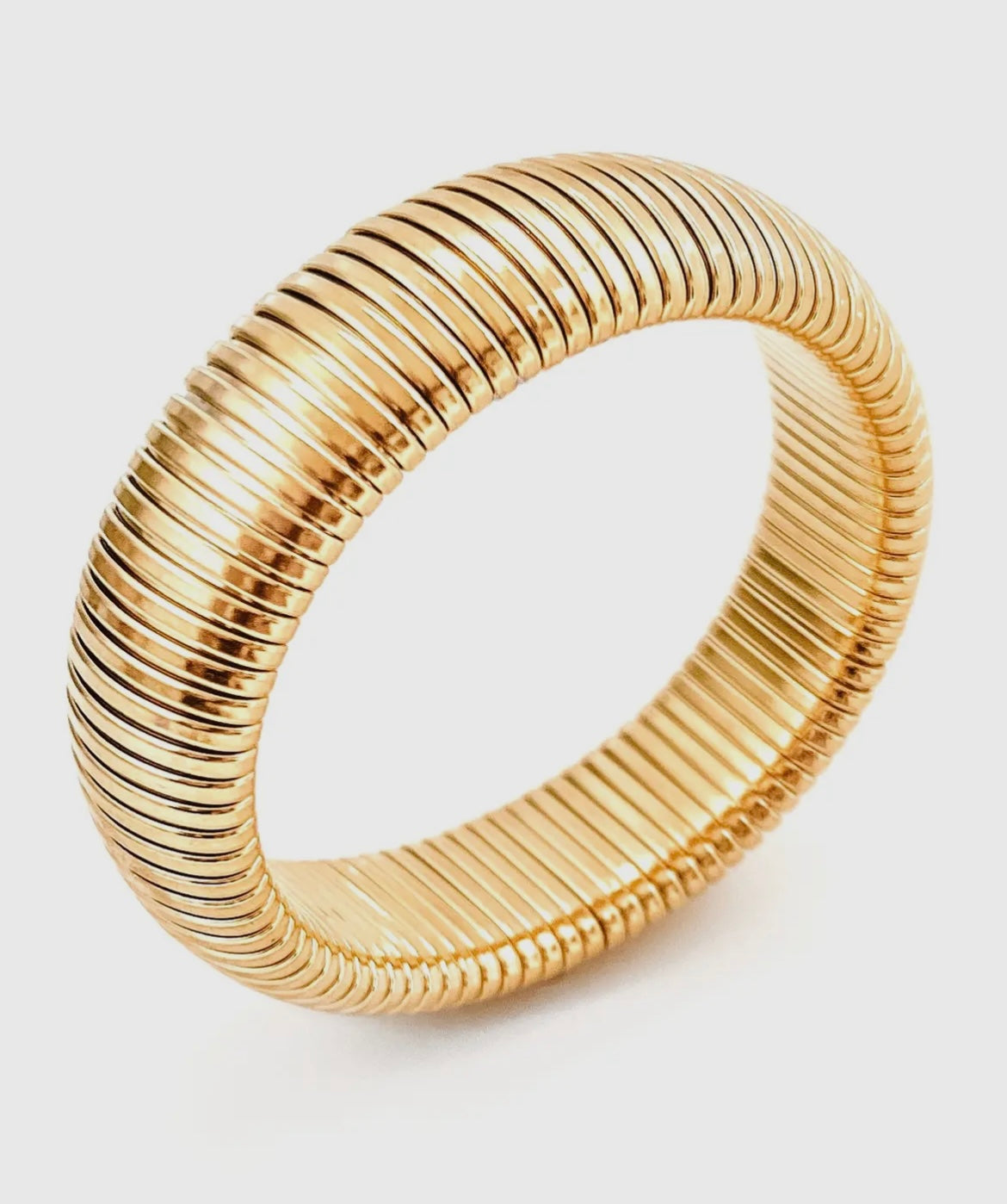 Baia Thick Coil Bangle Bracelet Choose Color