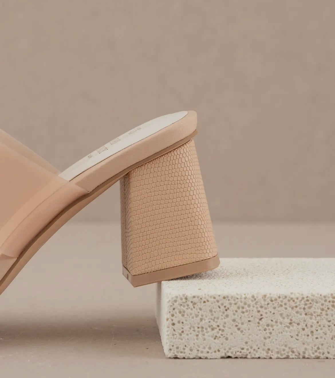 Transparent Sandal Heel Apricot