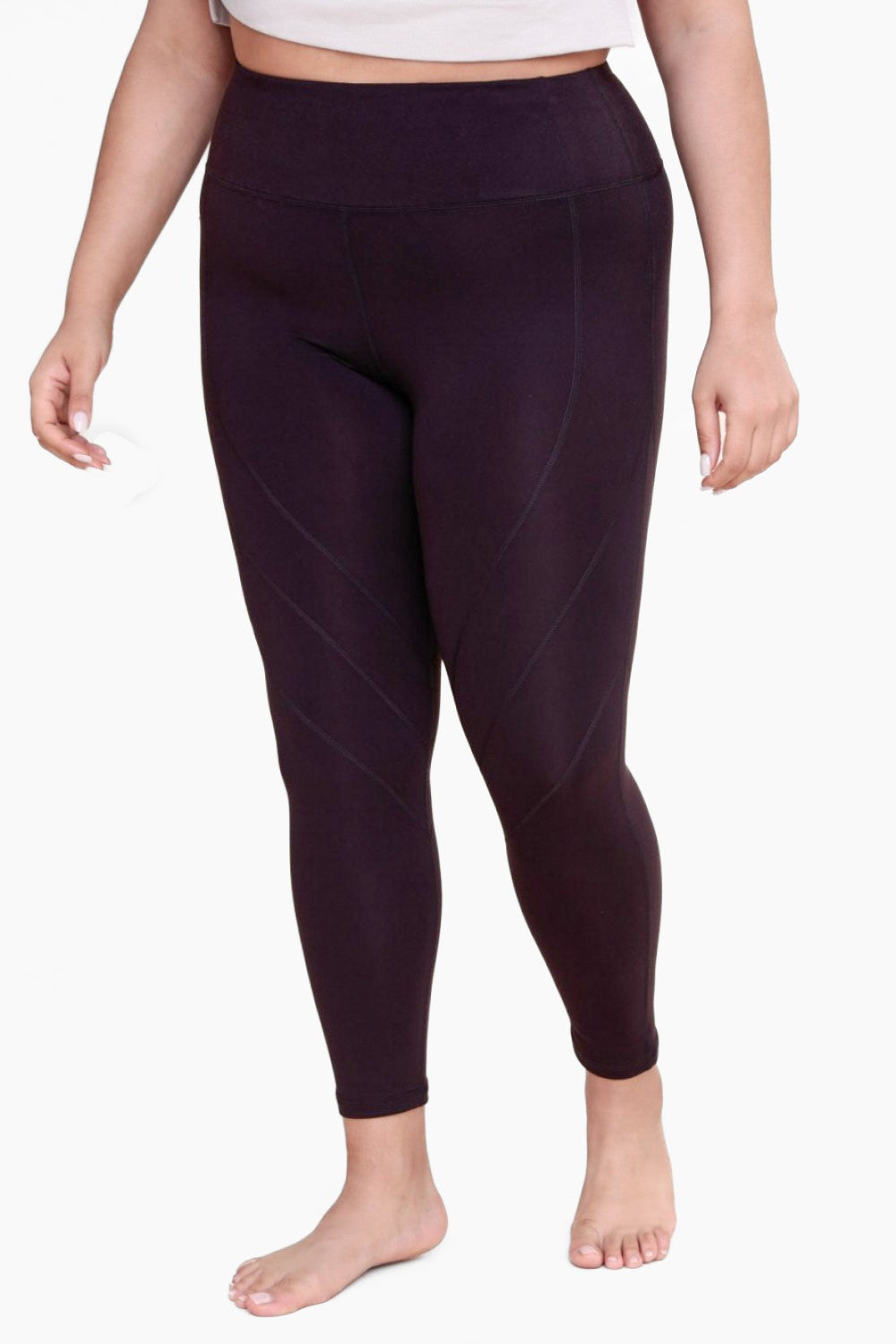 CURVY Venice High-Waist Leggings with Seam Details