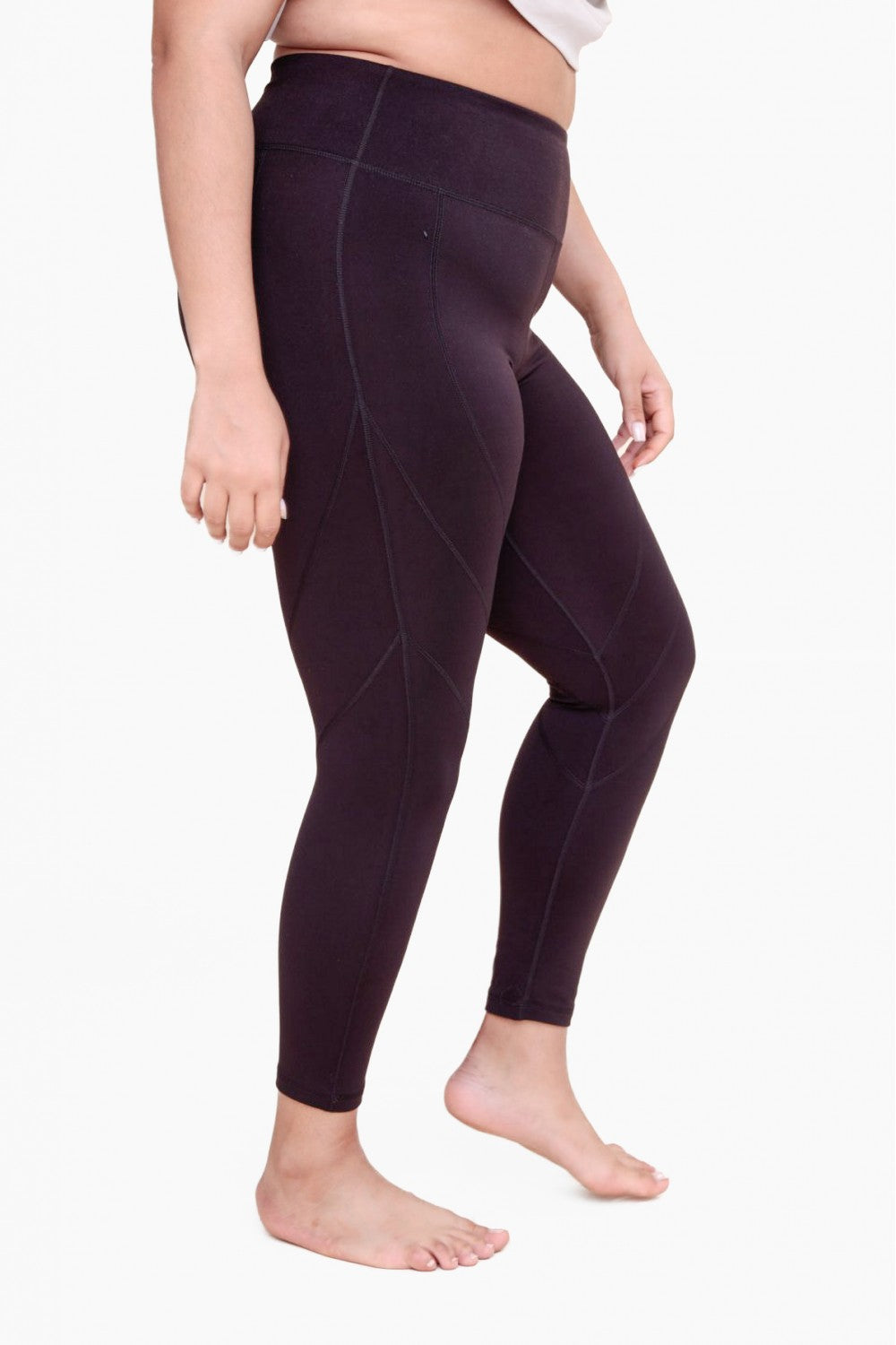 CURVY Venice High-Waist Leggings with Seam Details