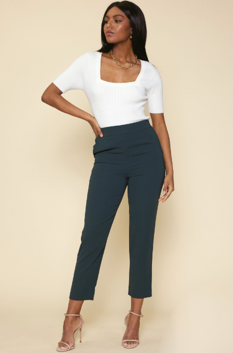 Astro Green Tapered Dress Pants