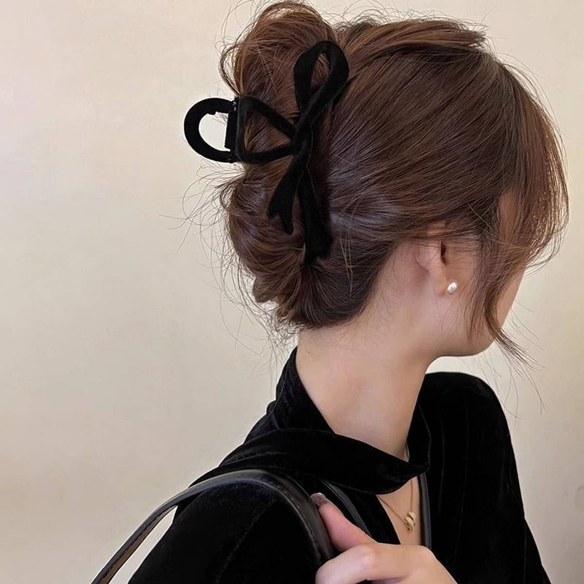 Velvet Bow Hair Clip