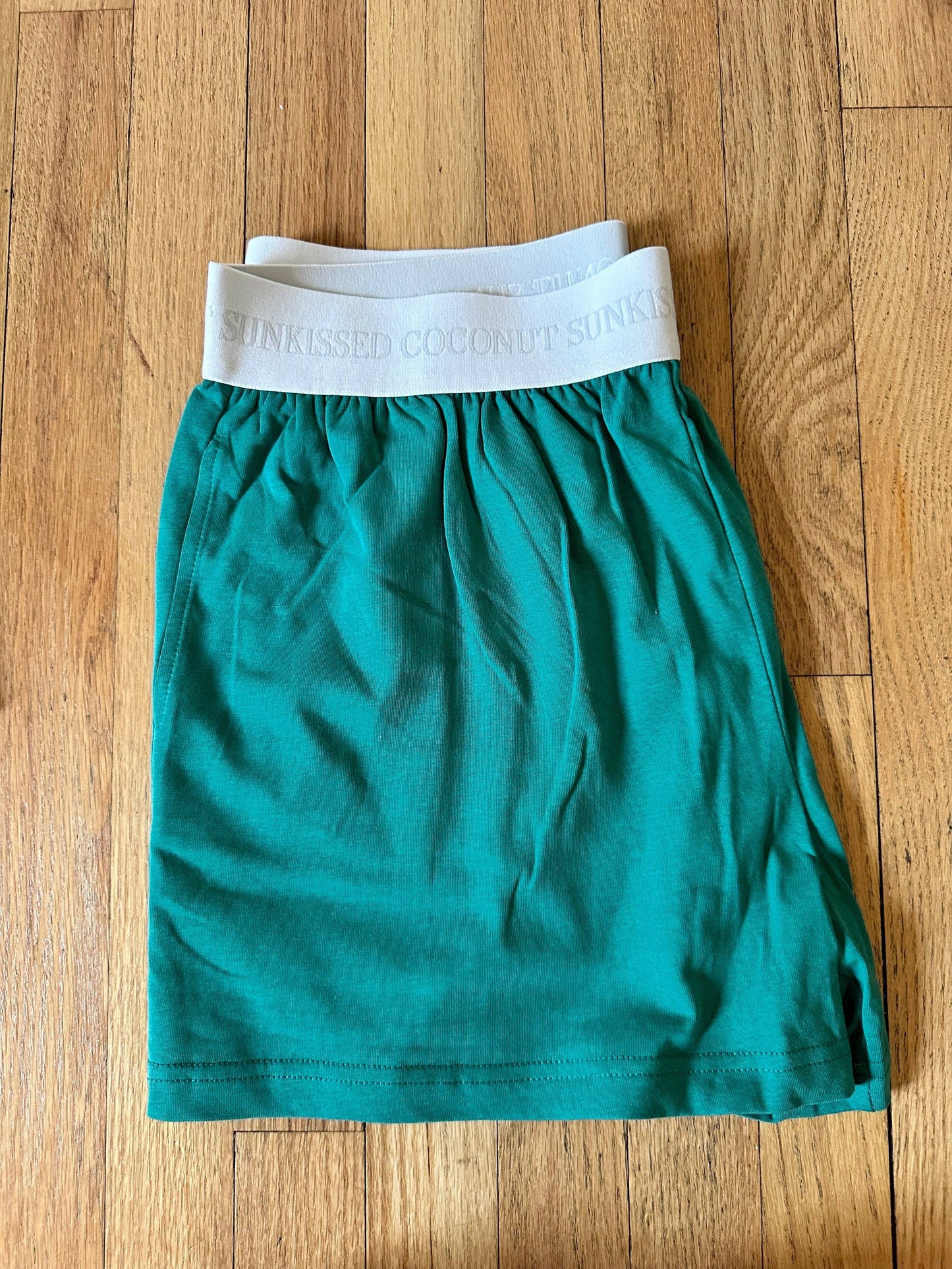 Bubbly Green Basic Shorts