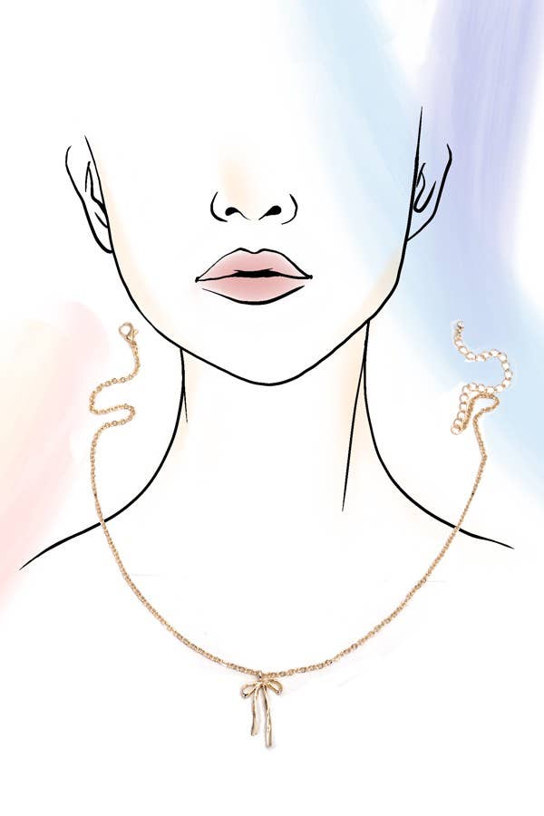 AUTHENTIC LONG BOW RIBBON NECKLACE