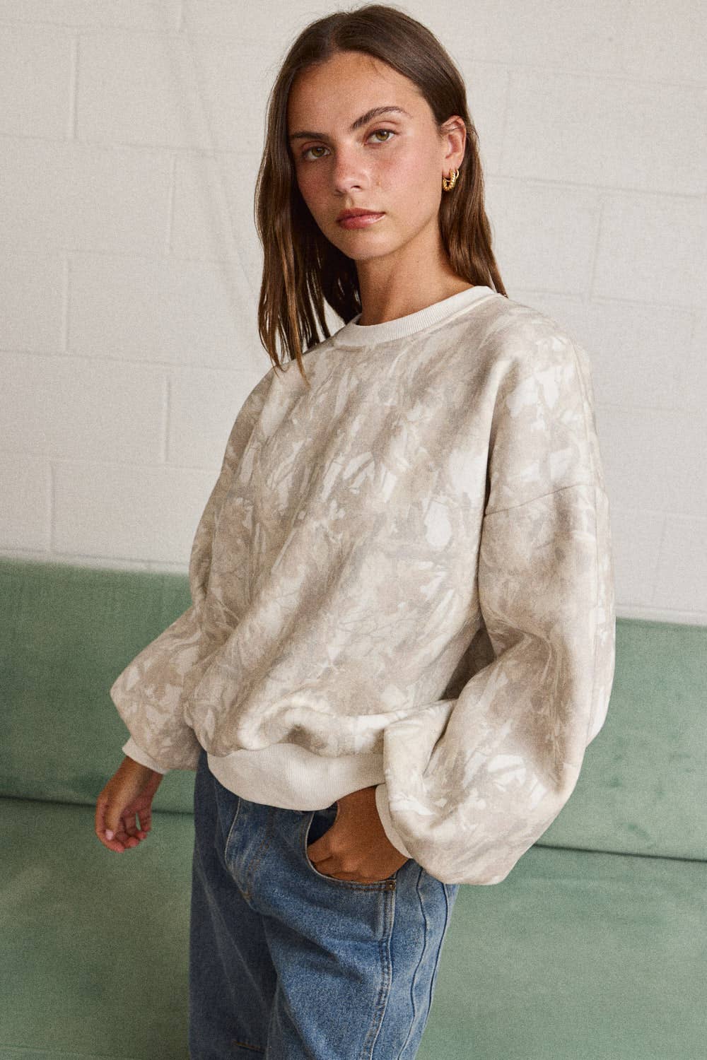 Woodland Camo Crewneck Sweatshirt