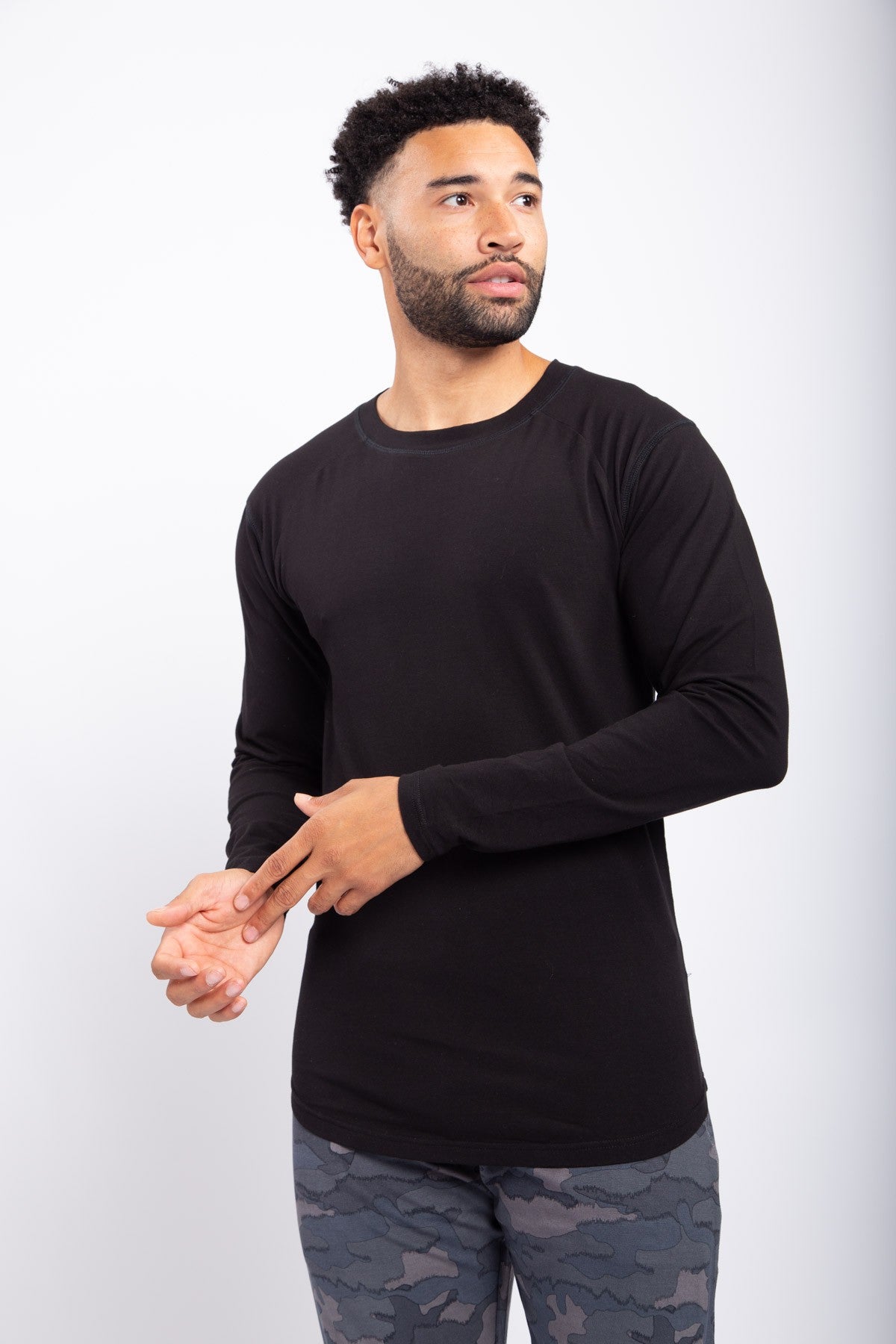 Long Sleeve with Curved Hem