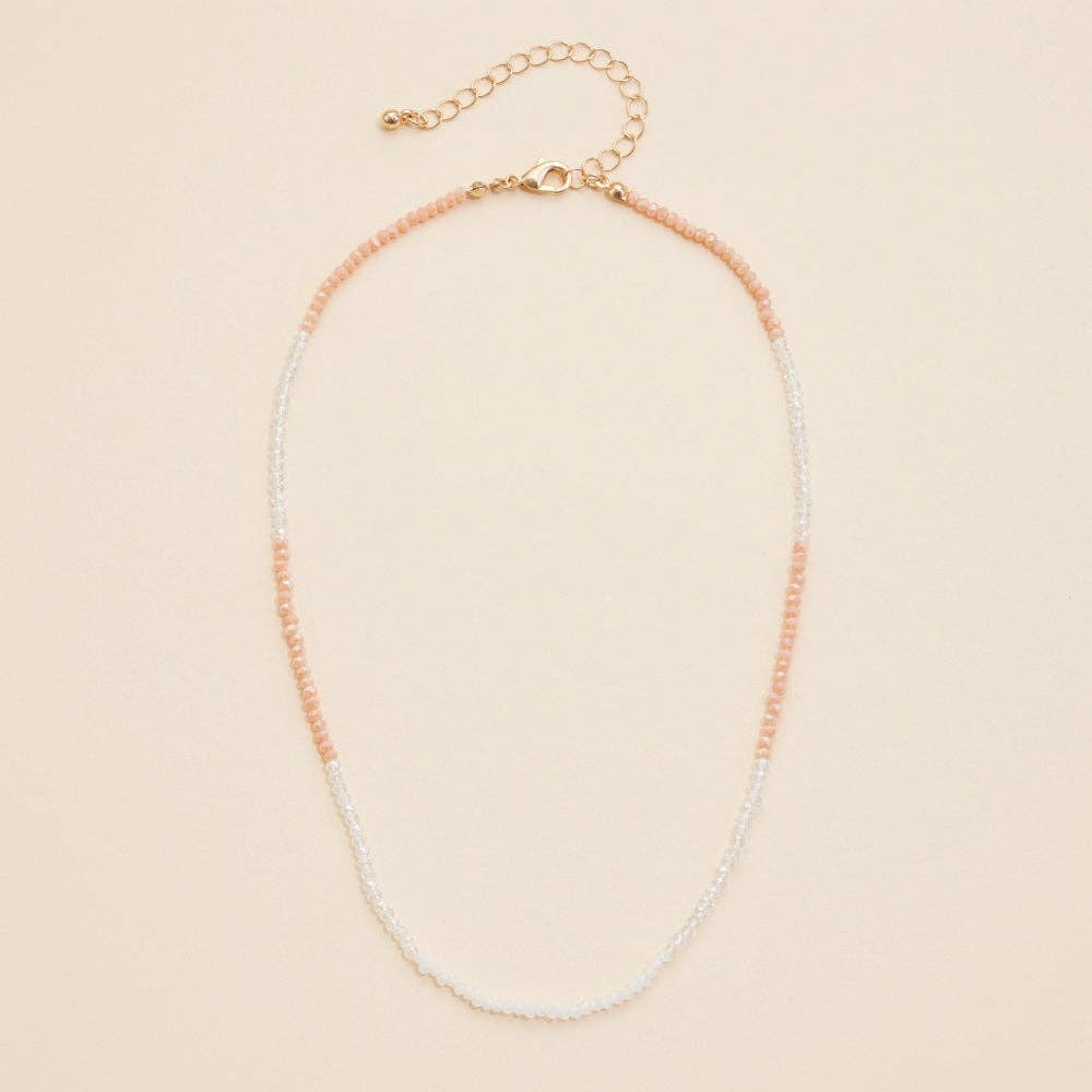 Short Glass Beaded Necklace