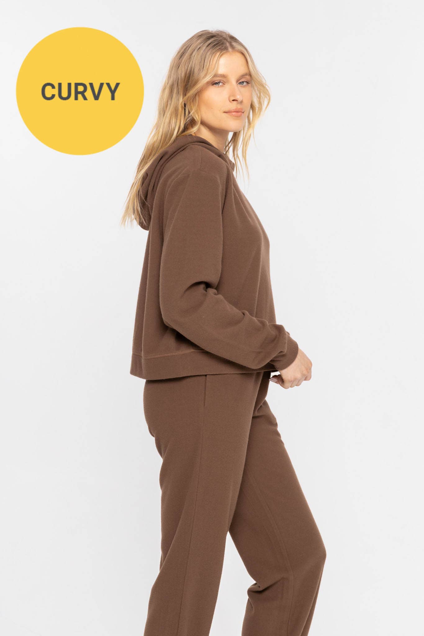 CURVY Comfort Blend Lightweight Fleece Hoodie