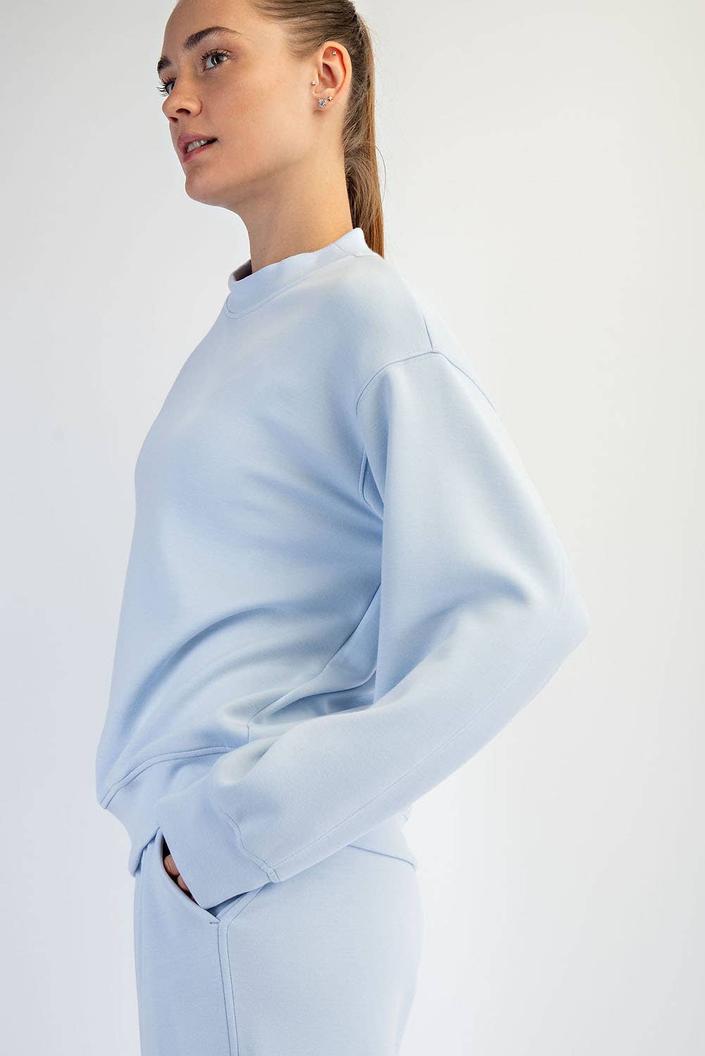 MODAL SCUBA MOCK NECK PULLOVER