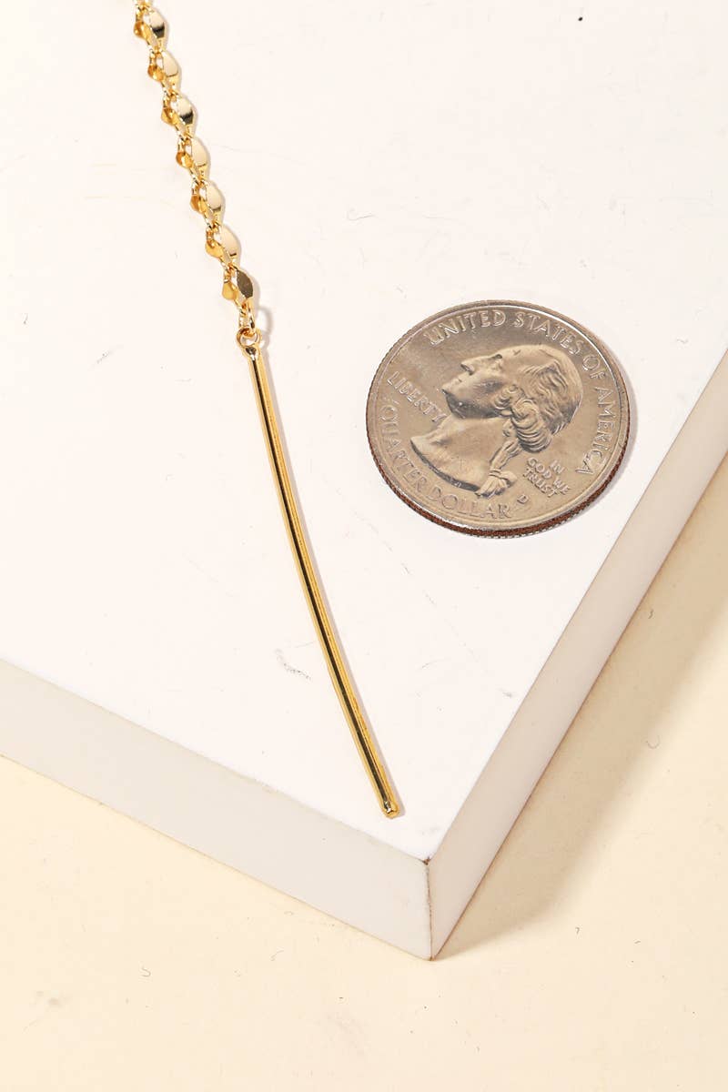 Thin Bar Pendant Y Necklace