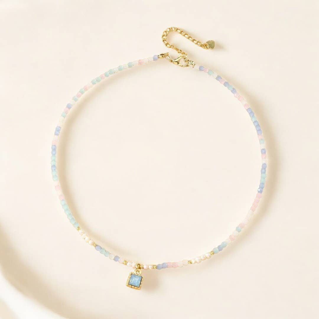 Tranquil Sky Crystal Choker Necklace