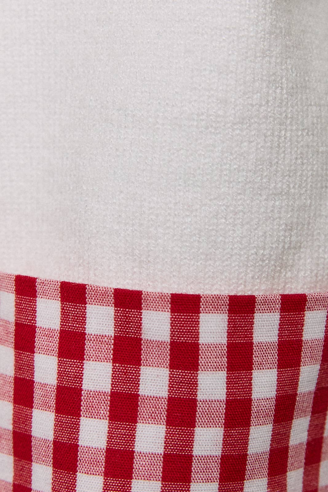 GINGHAM DETAIL KNIT SWEATER CARDIGAN