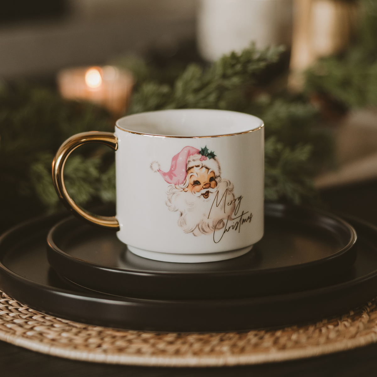 Vintage Santa Coffee Mug - Christmas Decor & Gifts