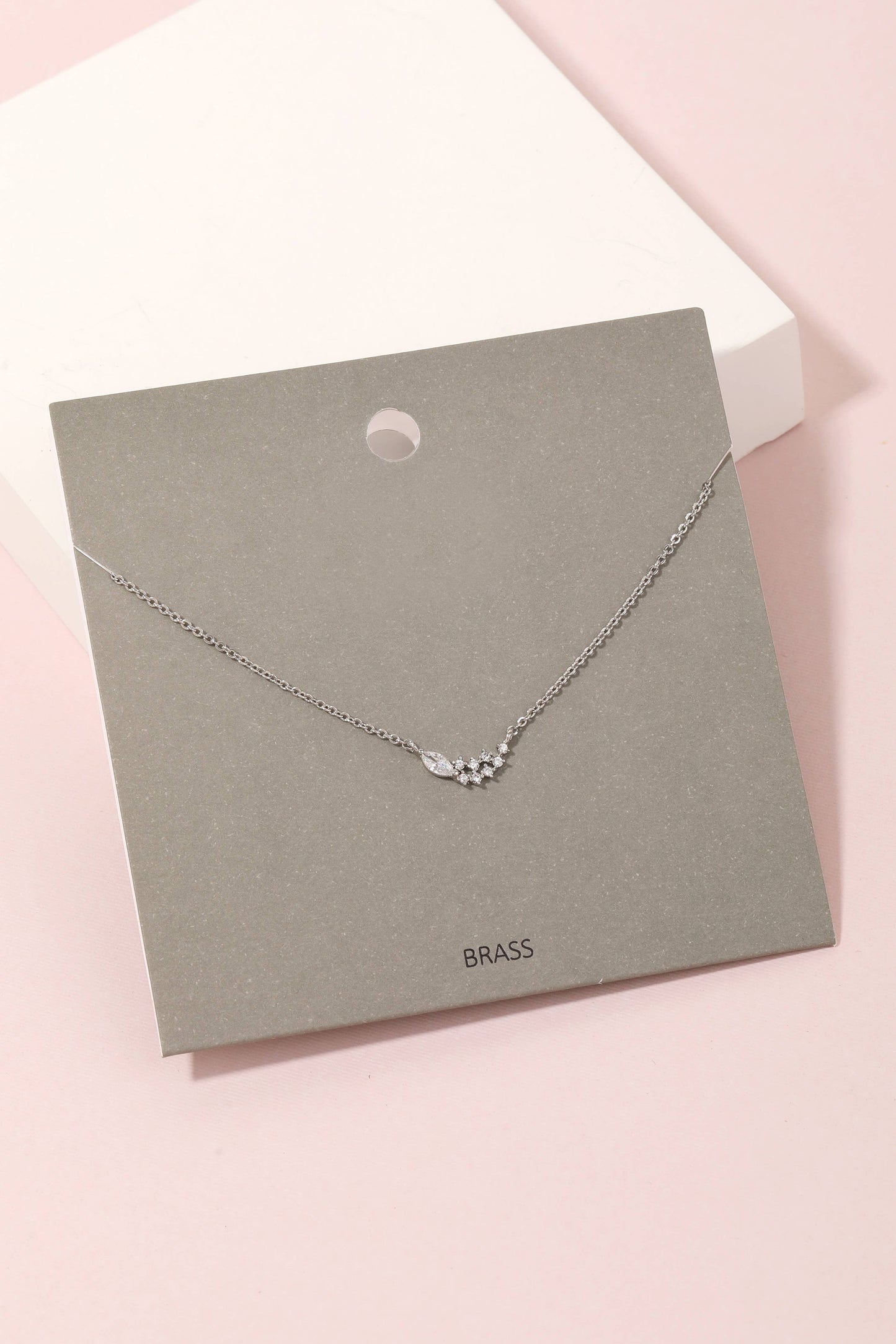 Mixed Studded Pendant Chain Necklace