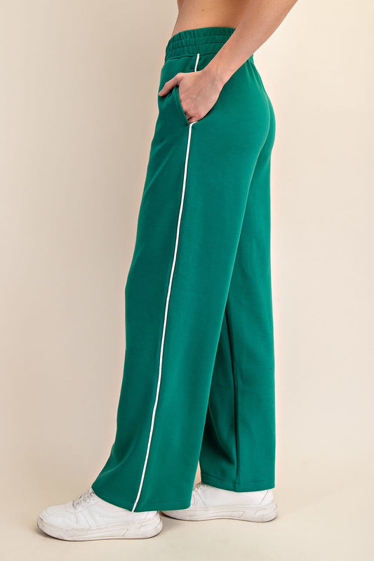 MODAL SCUBA PIPING STRAIGHT PANT