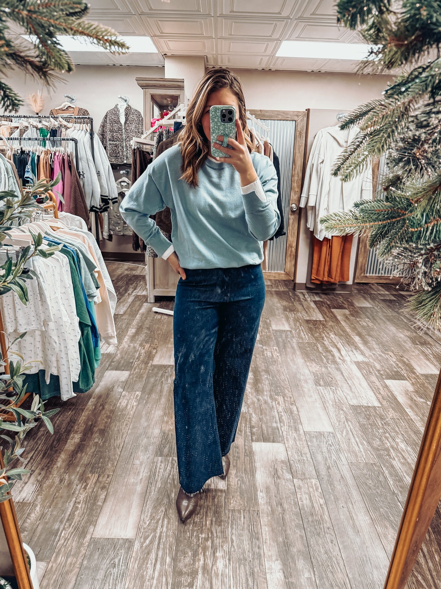 FEATHER LIGHT TOUCH TWO-TONE VISCOSE SWEATER