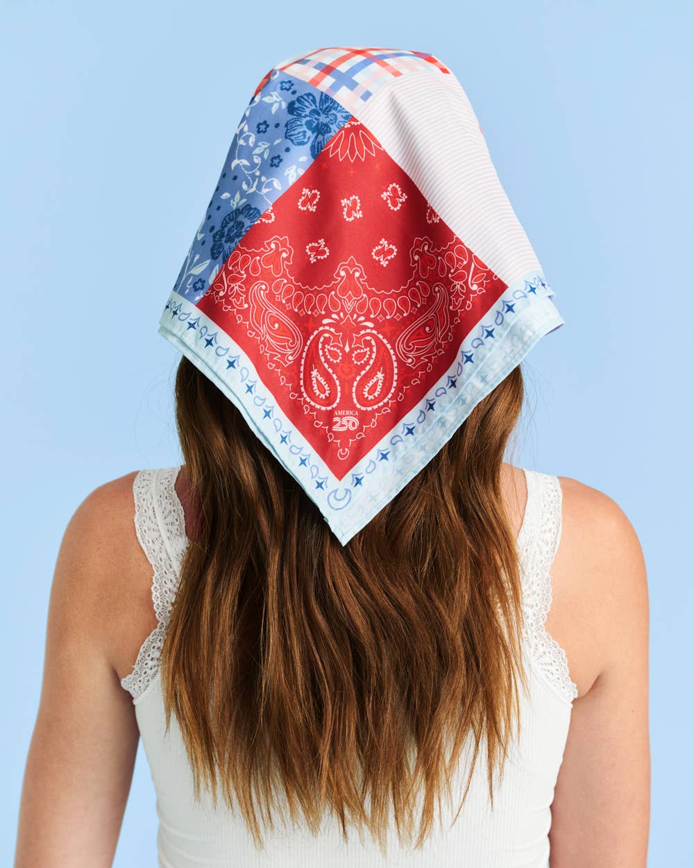 America 250 Patchwork Headscarf | patriotic bandana
