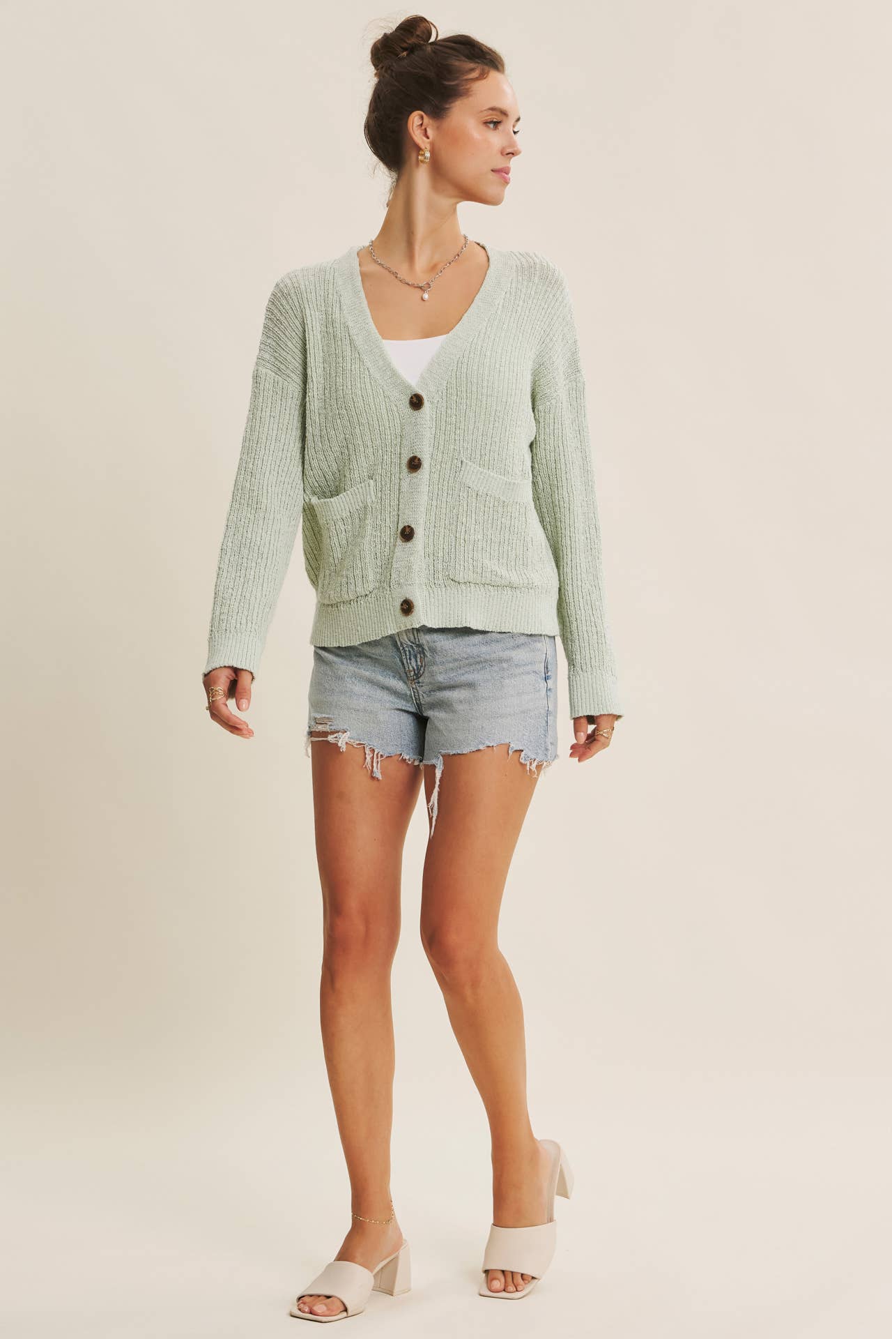 EFFORTLESSLY COOL RELAXED DRAPE SLOUCHY SWEATER CARDIGAN