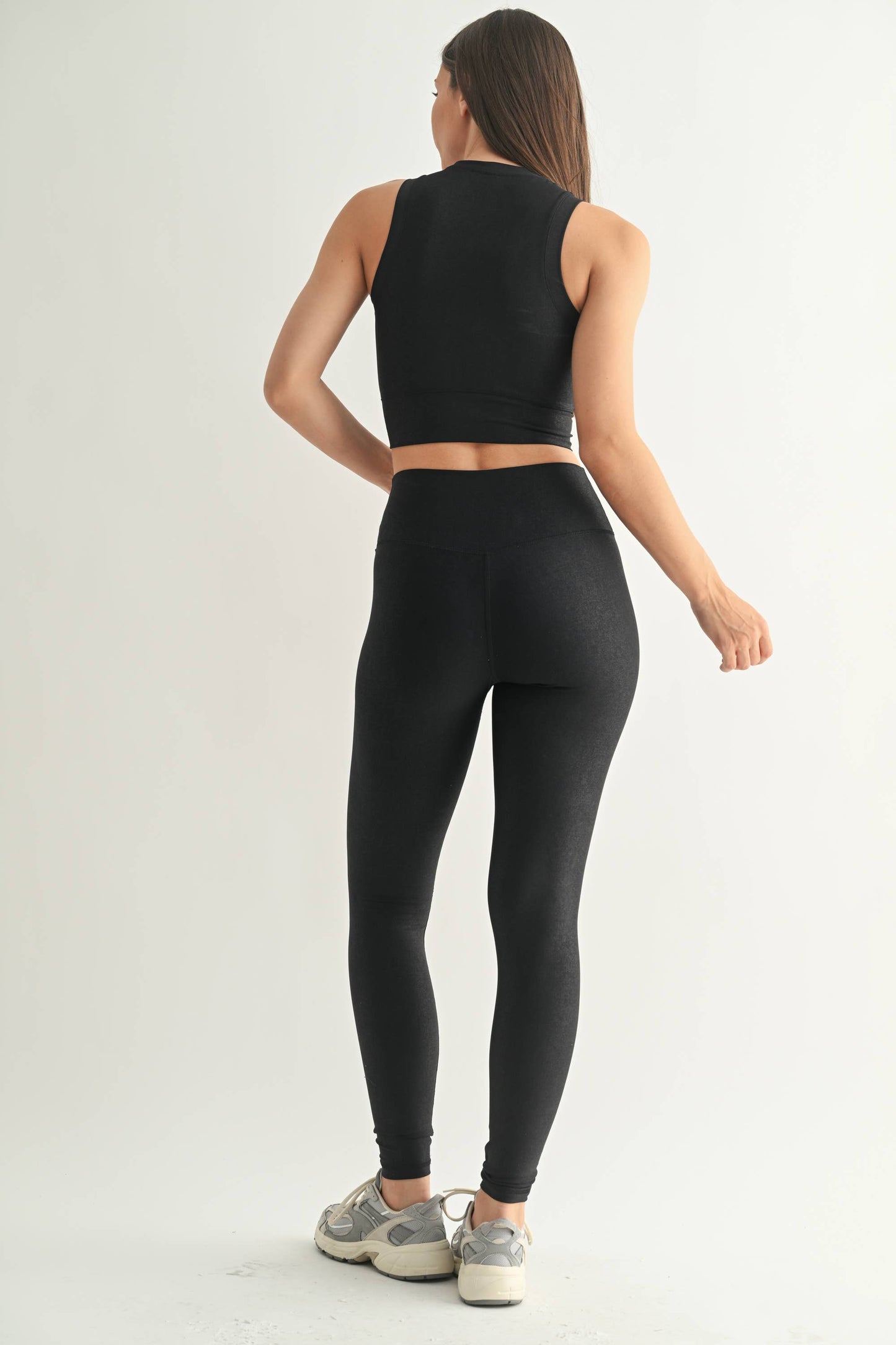 Leather Look Crossover Leggings