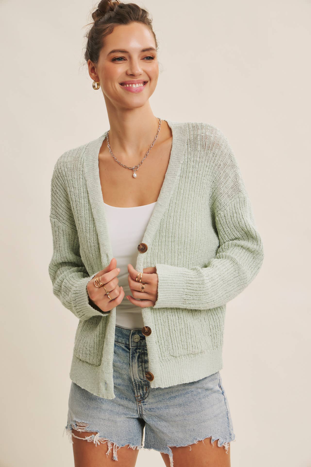 EFFORTLESSLY COOL RELAXED DRAPE SLOUCHY SWEATER CARDIGAN