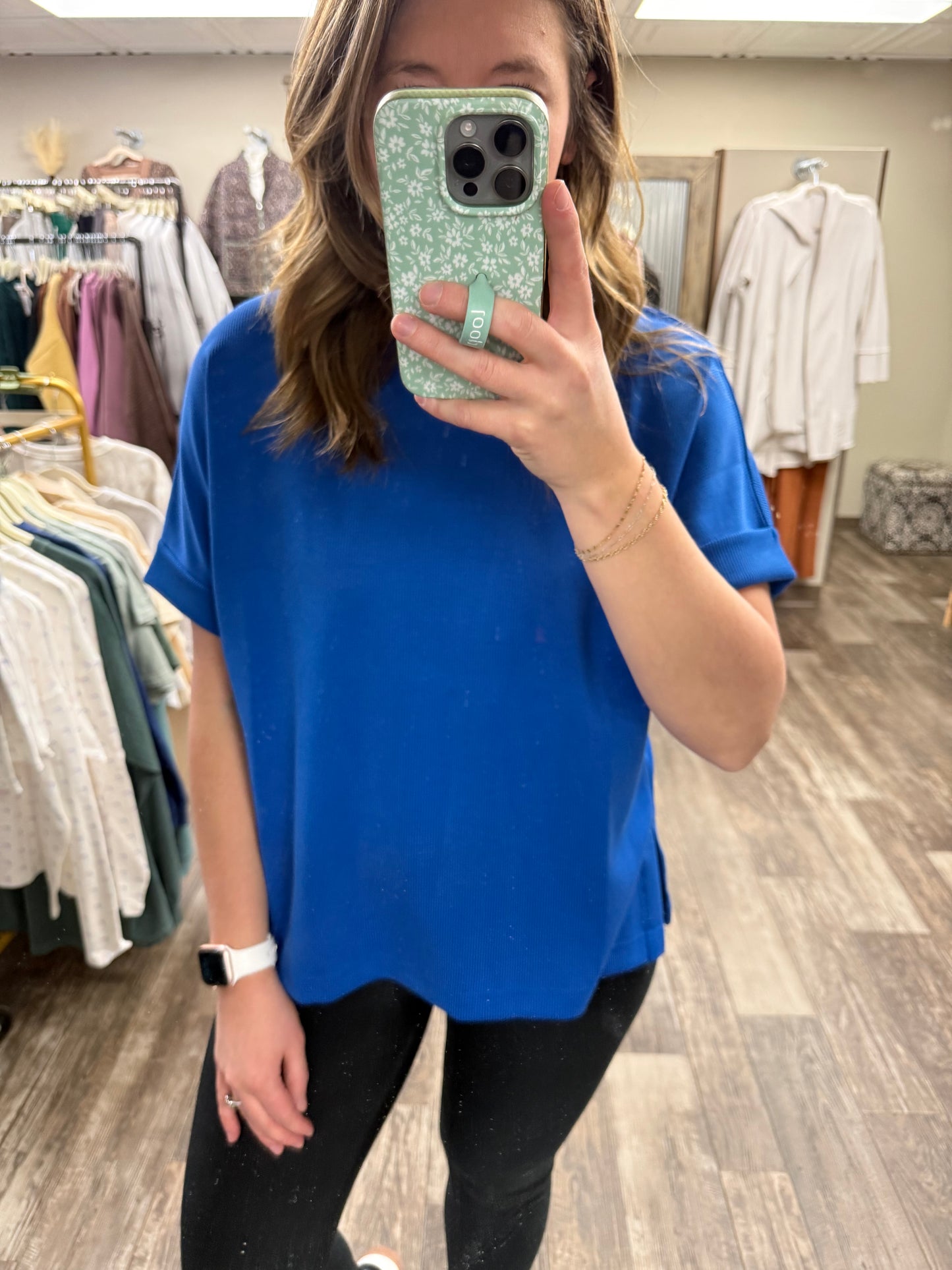 Luxe Sand Wash Rib Lounge Tee