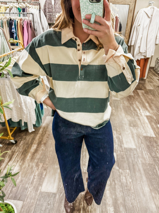 LONG SLEEVE WIDE PANEL KNITTED SHIRT