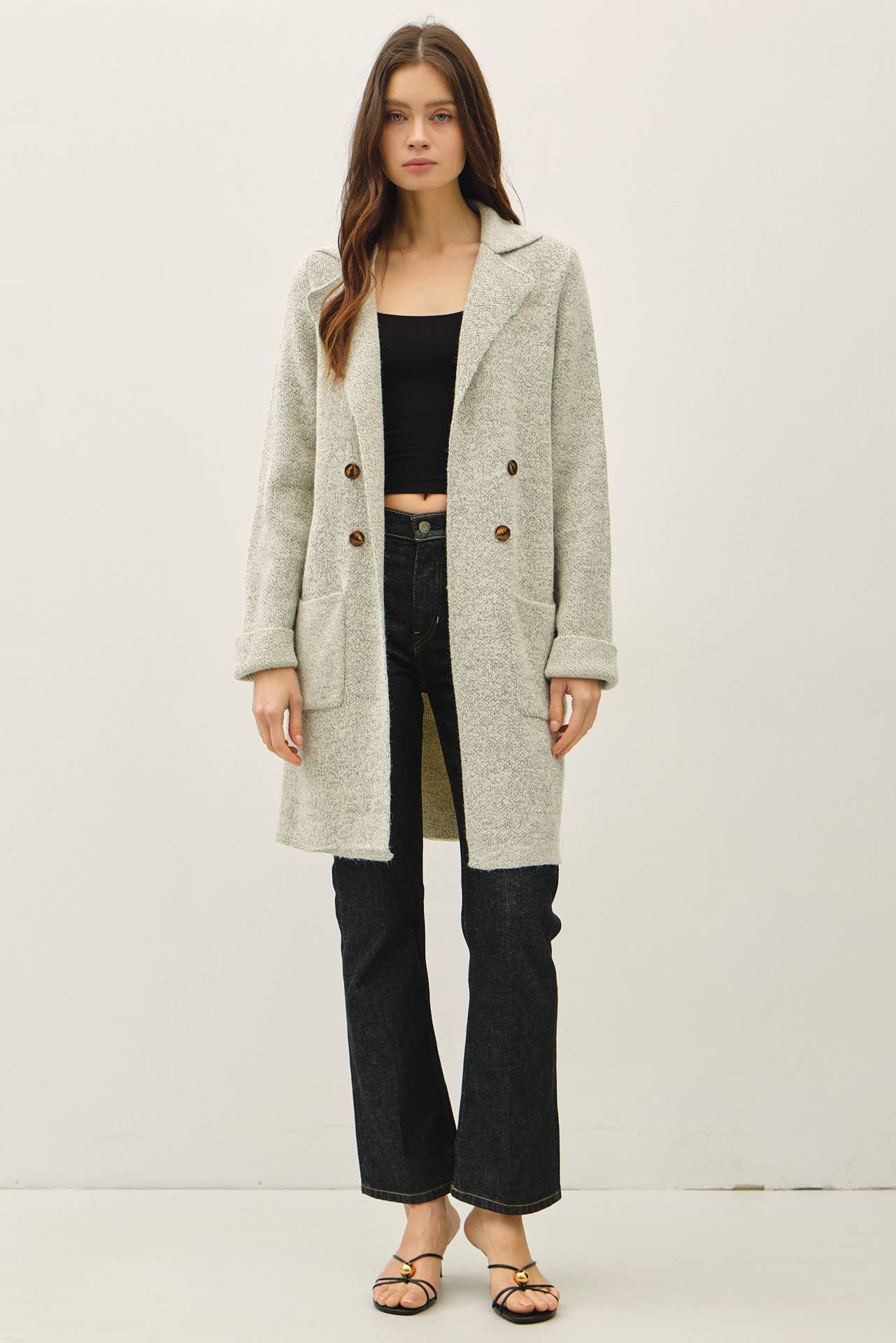 OPEN BASIC SWEATER COAT