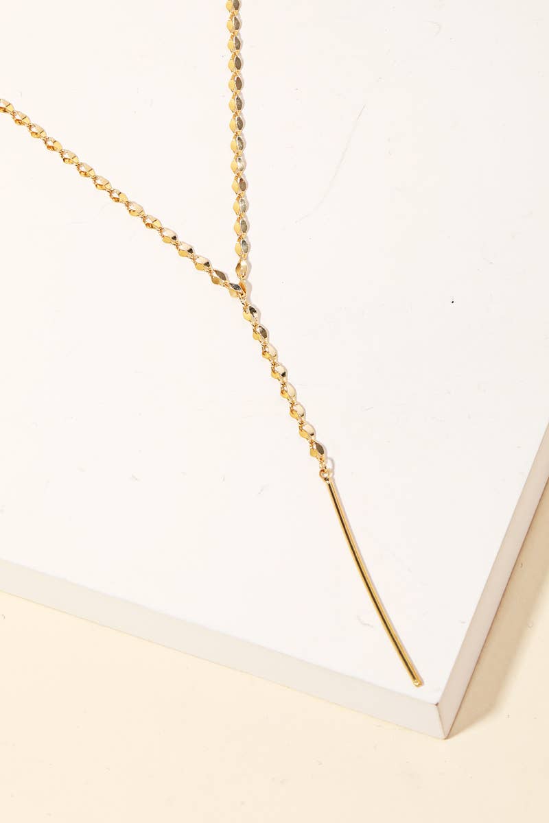 Thin Bar Pendant Y Necklace
