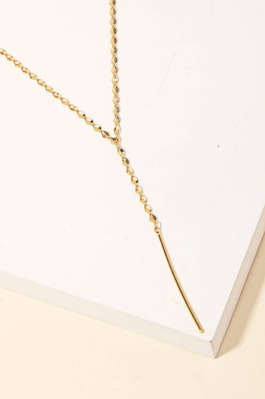 Thin Bar Pendant Y Necklace