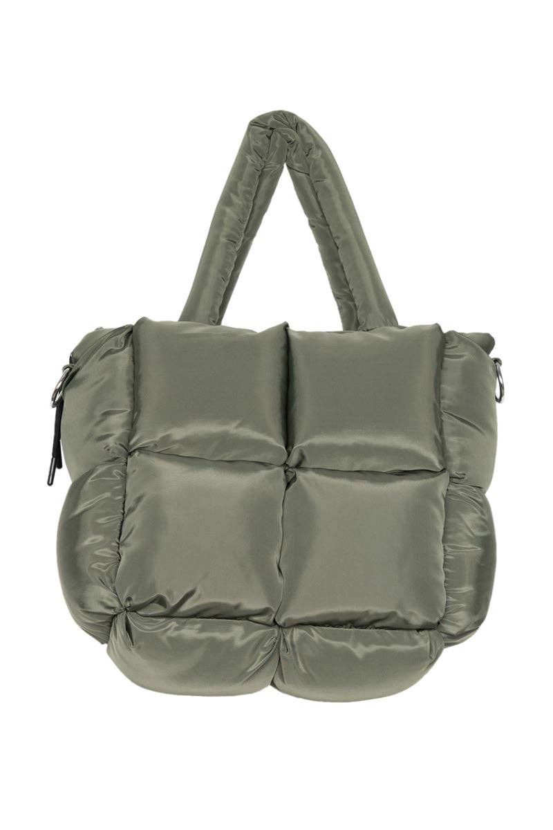 Olive Wholesale Mini Puffer Tote Bag