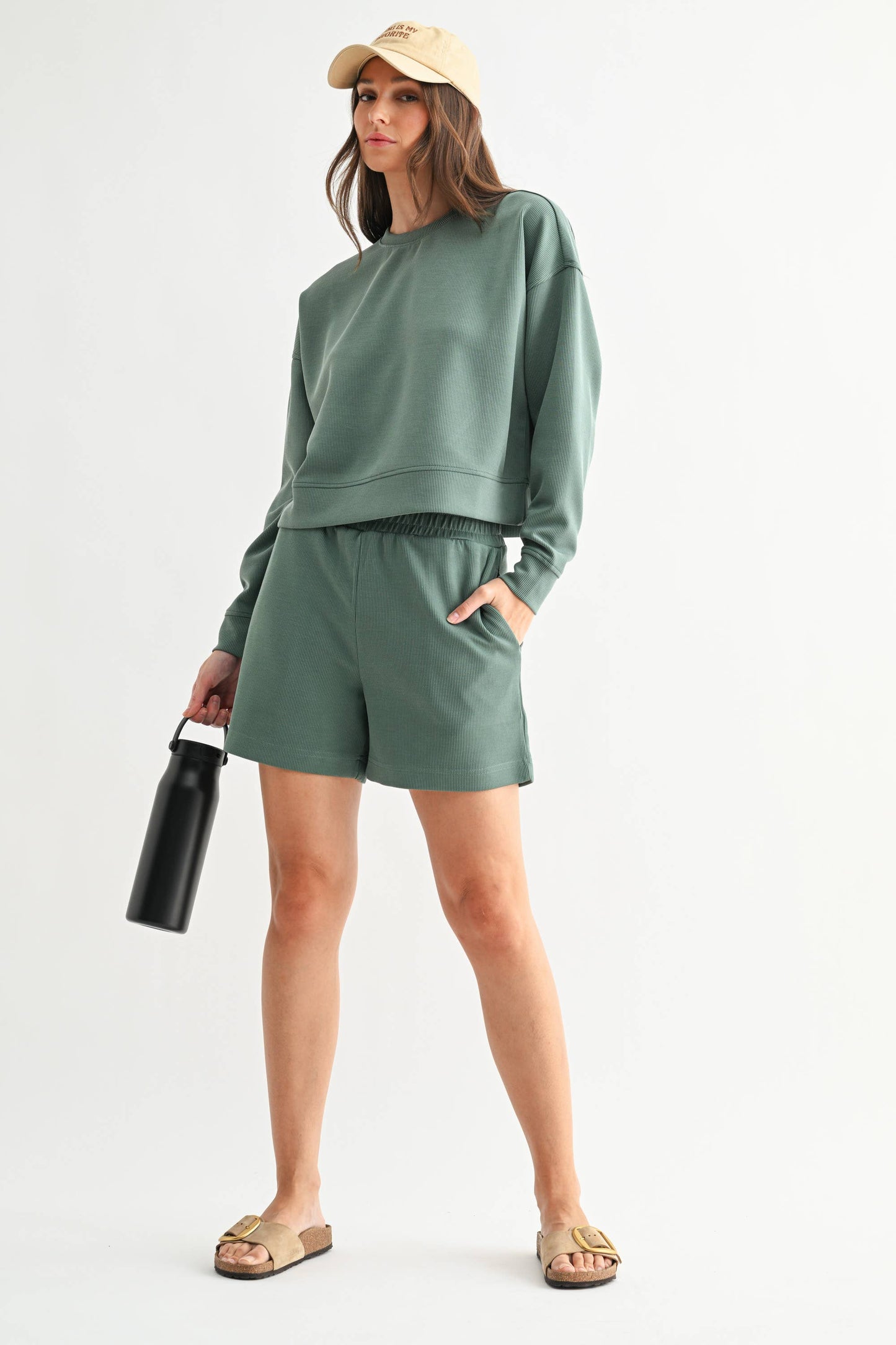 Luxe Sand Wash Rib Sweater