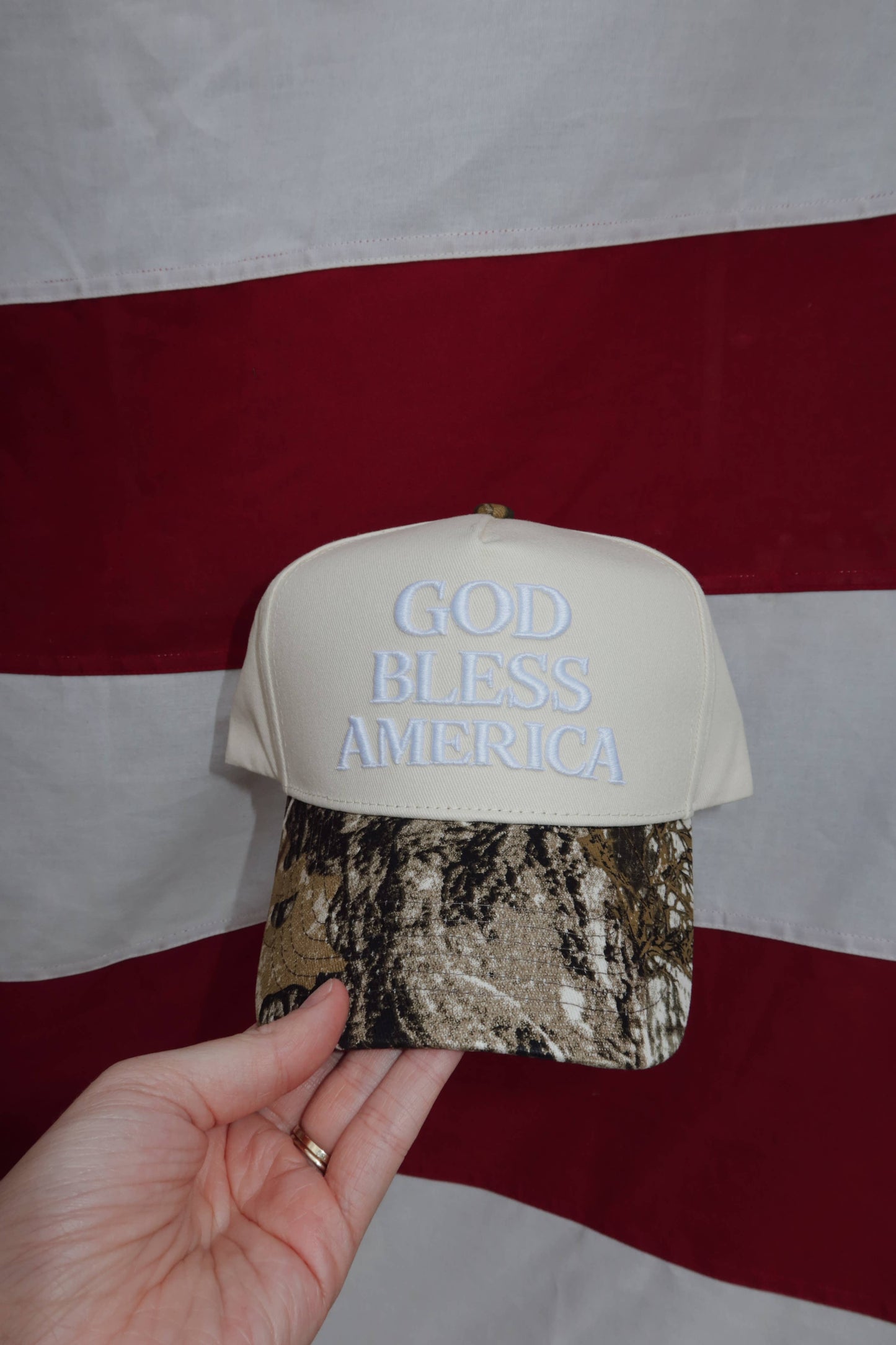 God Bless America Camo Hat