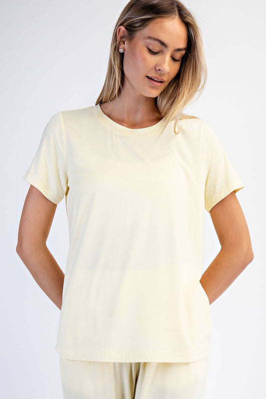 VISCOSE MODAL SHORT SLEEVE TOP