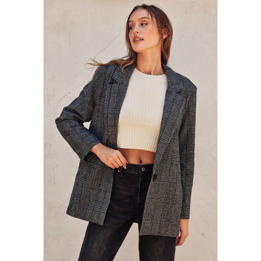 Checks Out Boyfriend Blazer