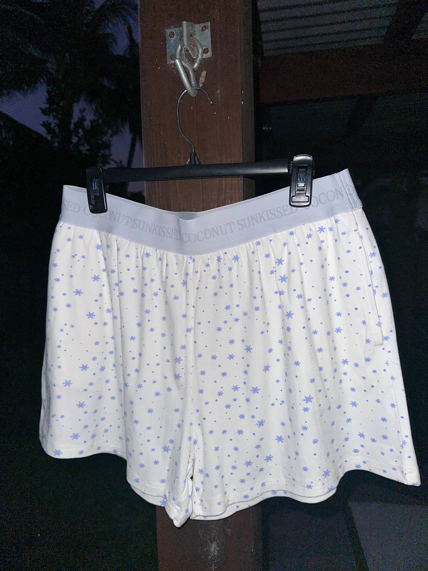 Snowflake Sunkissedcoconut Pajama Shorts